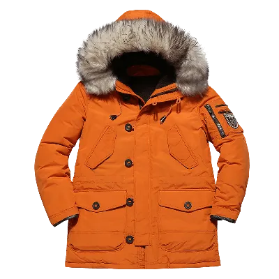 Anorak hiver avec capuche à fourrure pour homme