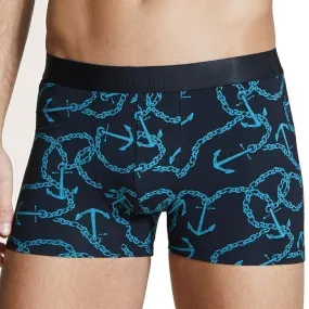 AUBADEMEN Boxer Homme Coton Modal ANCHOR Marine