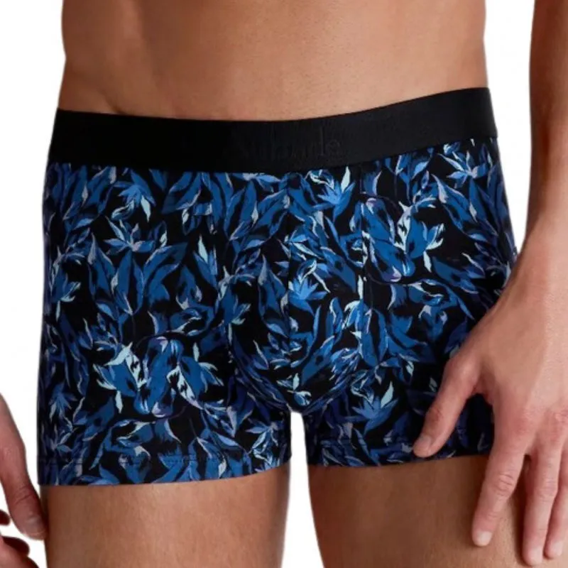 AUBADEMEN Boxer Homme Coton Modal FLEB Bleu