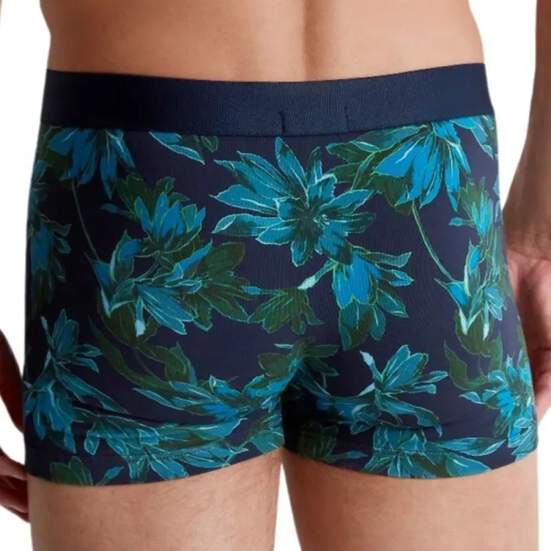 AUBADEMEN Boxer Homme Coton Modal FLOV Bleu