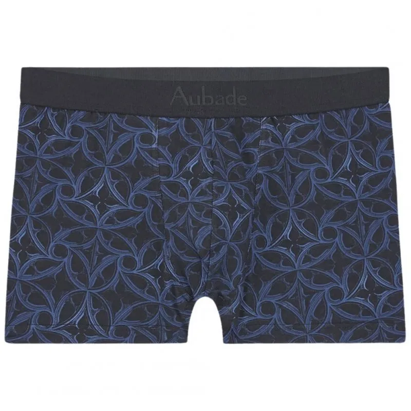 AUBADEMEN Boxer Homme Coton Modal GOTH Bleu