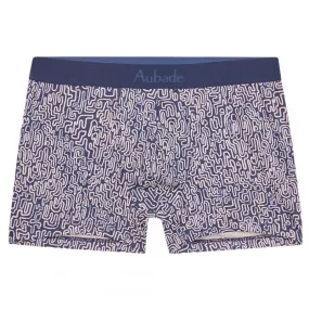 AUBADEMEN Boxer Homme Coton Modal NEWC Bleu