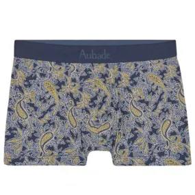 AUBADEMEN Boxer Homme Coton Modal PAIS Gris Bleu