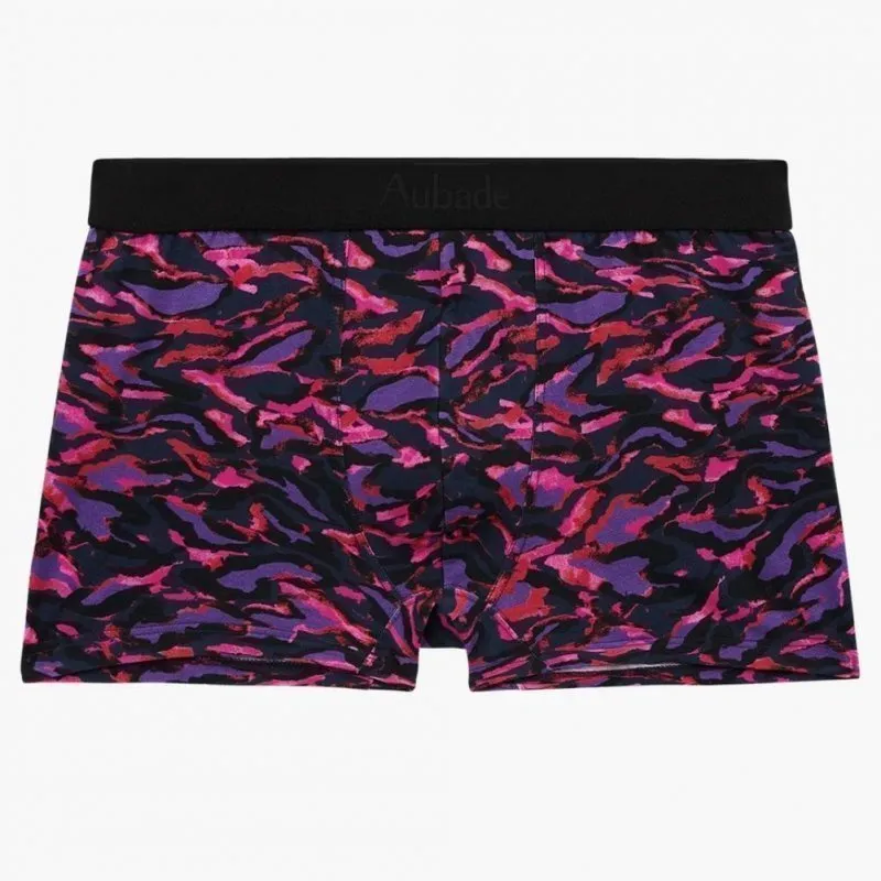 AUBADEMEN Boxer Homme Coton Modal PLAU Rose Violet