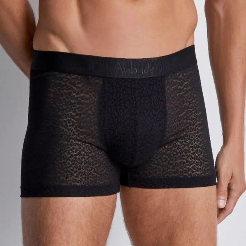 AUBADEMEN Boxer Homme Microfibre WILD Noir