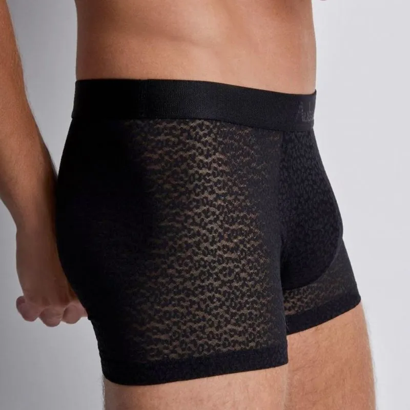 AUBADEMEN Boxer Homme Microfibre WILD Noir