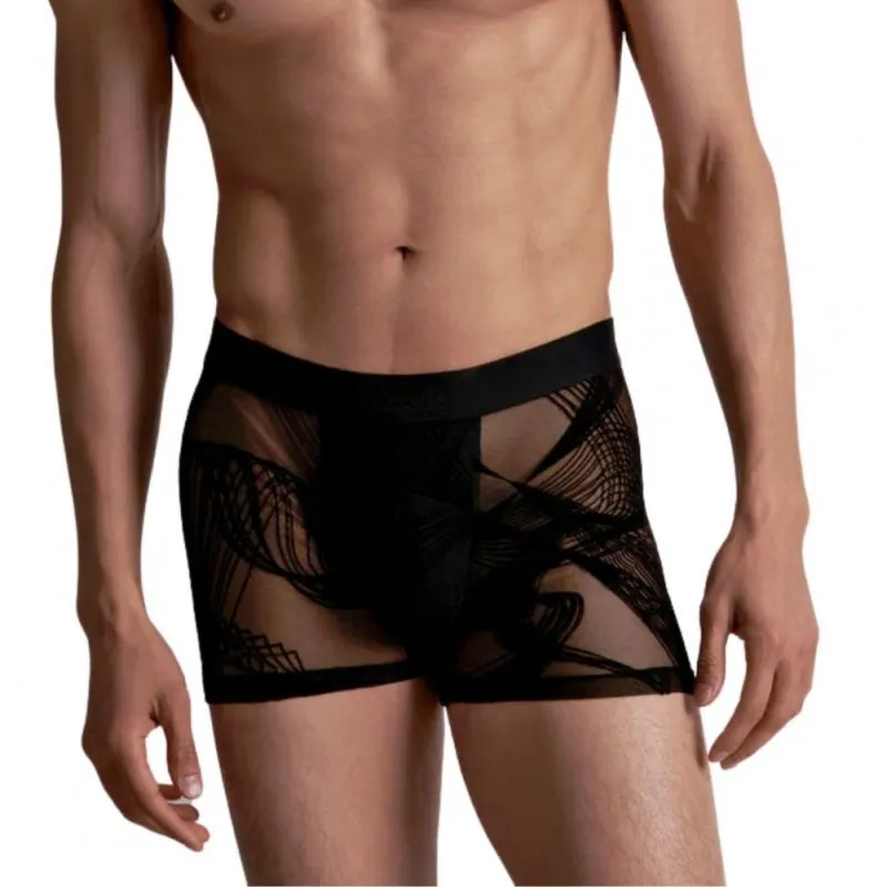 AUBADEMEN Boxer Homme Tulle WAVS Noir