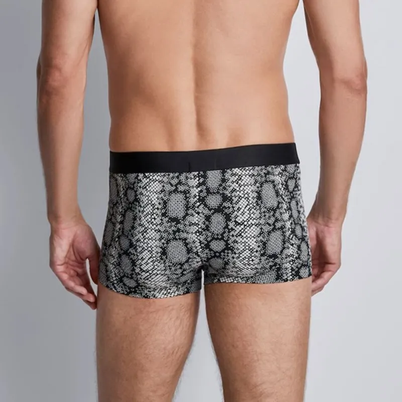 AUBADEMEN Shorty Homme Coton Modal REPT Noir Blanc