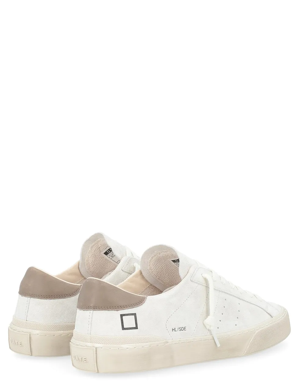 Baskets D.A.T.E. Hill Low en daim blanc