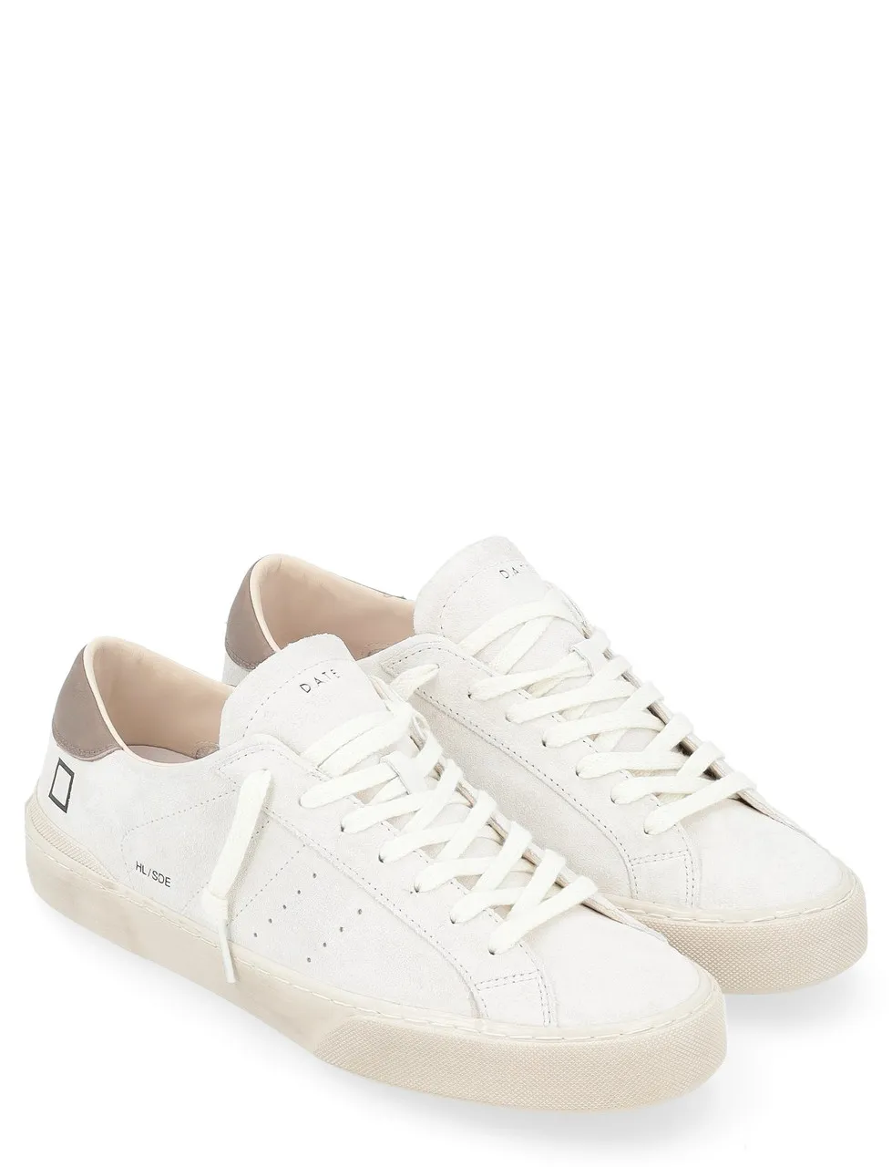 Baskets D.A.T.E. Hill Low en daim blanc