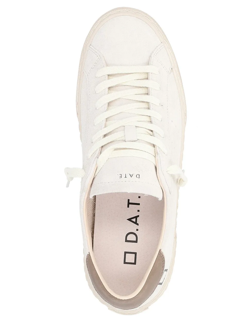 Baskets D.A.T.E. Hill Low en daim blanc