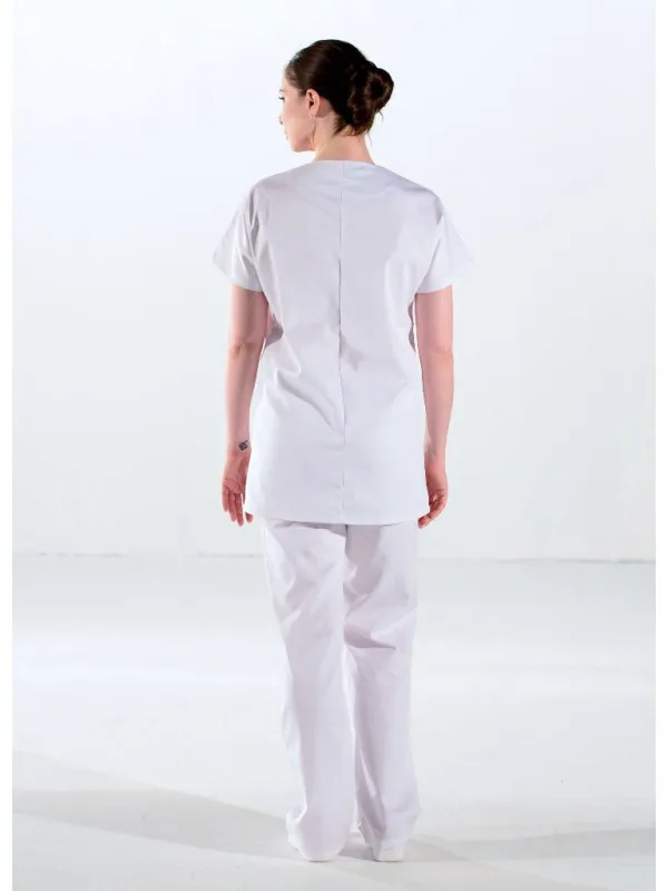 Blouse blanche médicale à enfiler