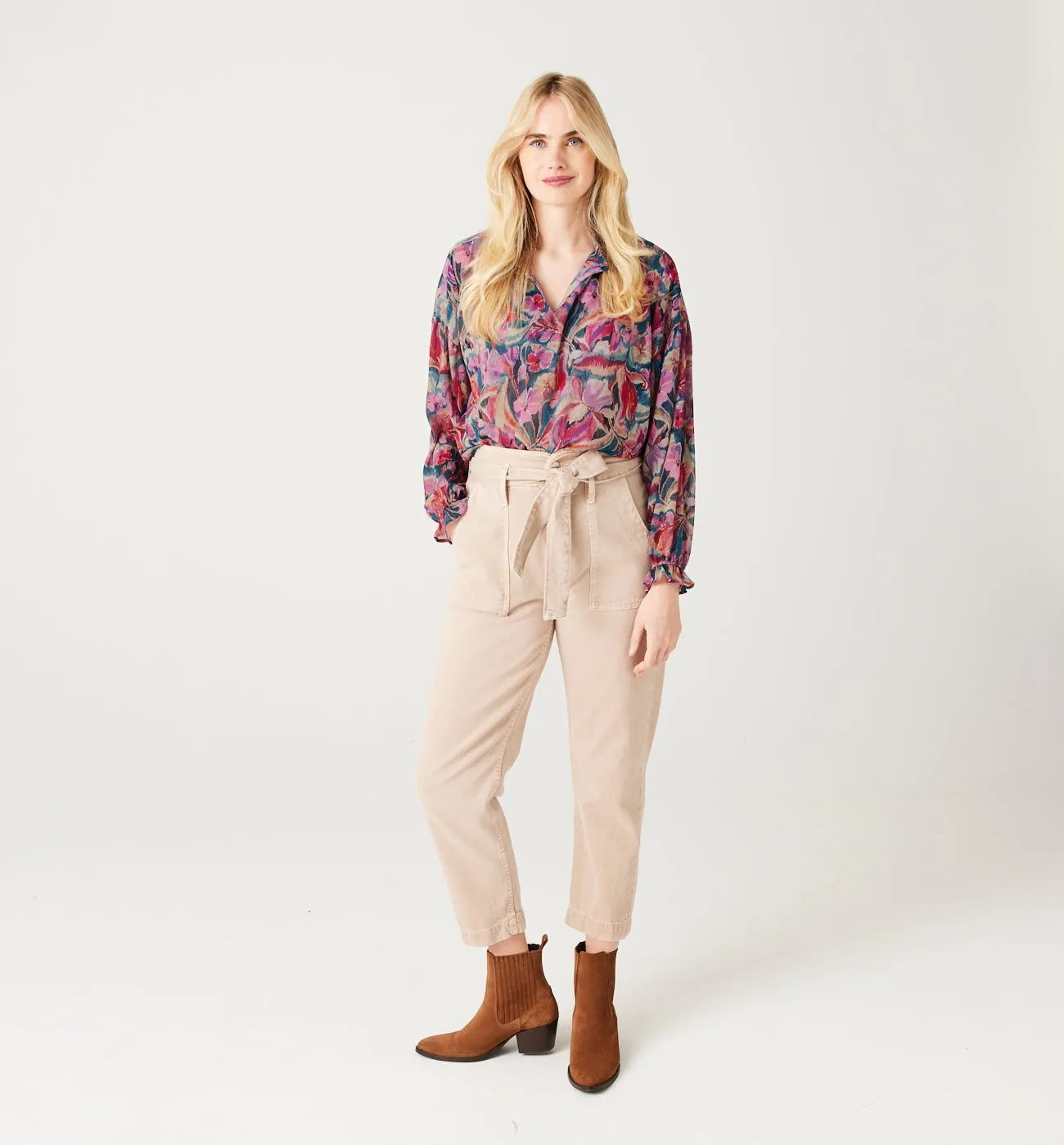 Blouse imprimée écoconçue - Imprimé multicolore