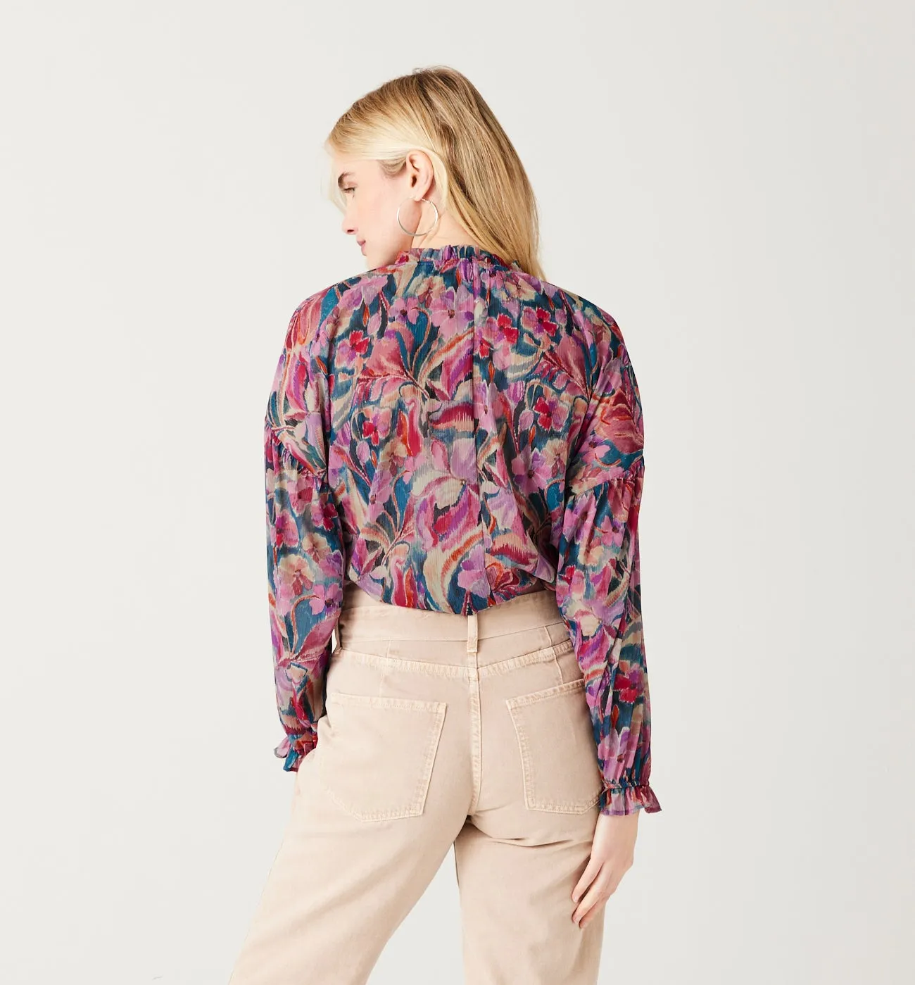 Blouse imprimée écoconçue - Imprimé multicolore