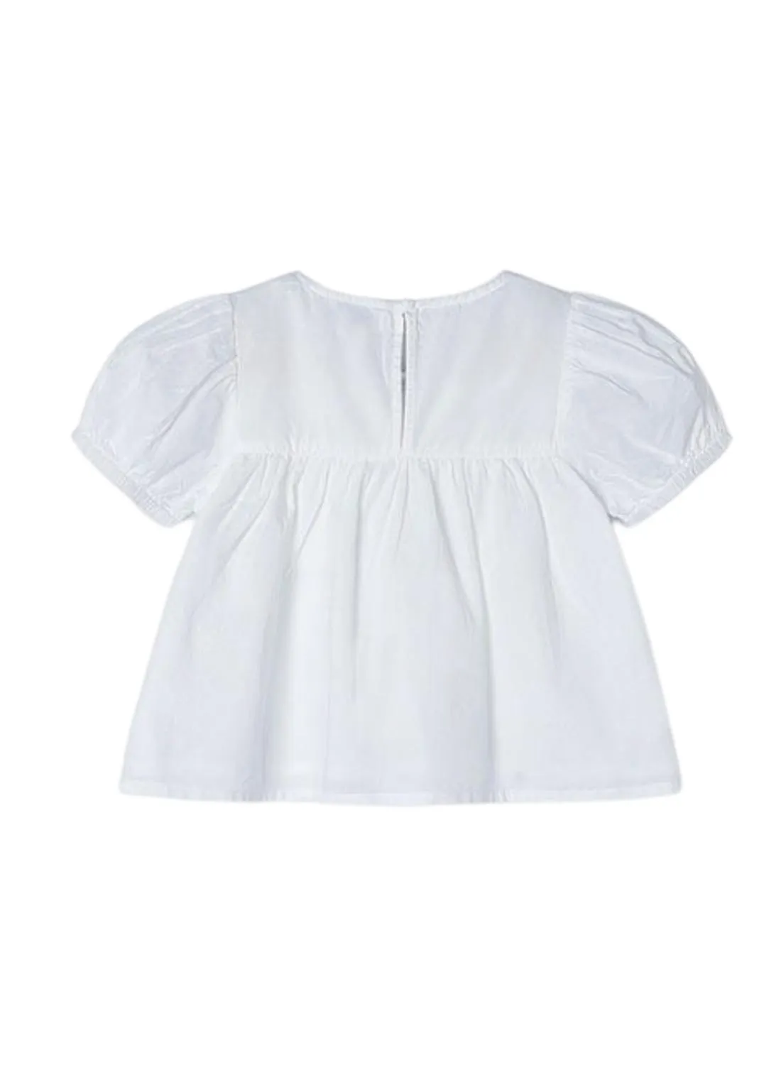 Blouse Mayoral Broderies Blanc Pour Fille