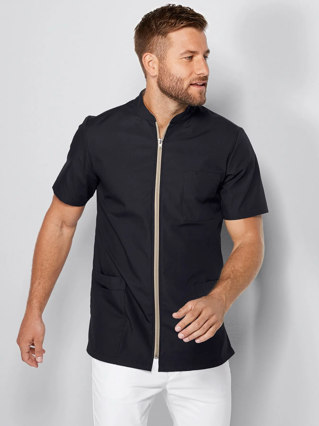 Blouse médicale avec fermeture éclair