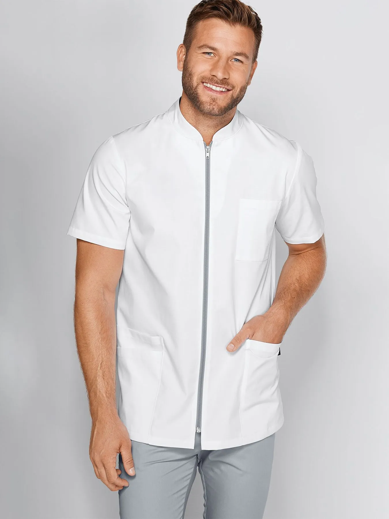 Blouse médicale avec fermeture éclair