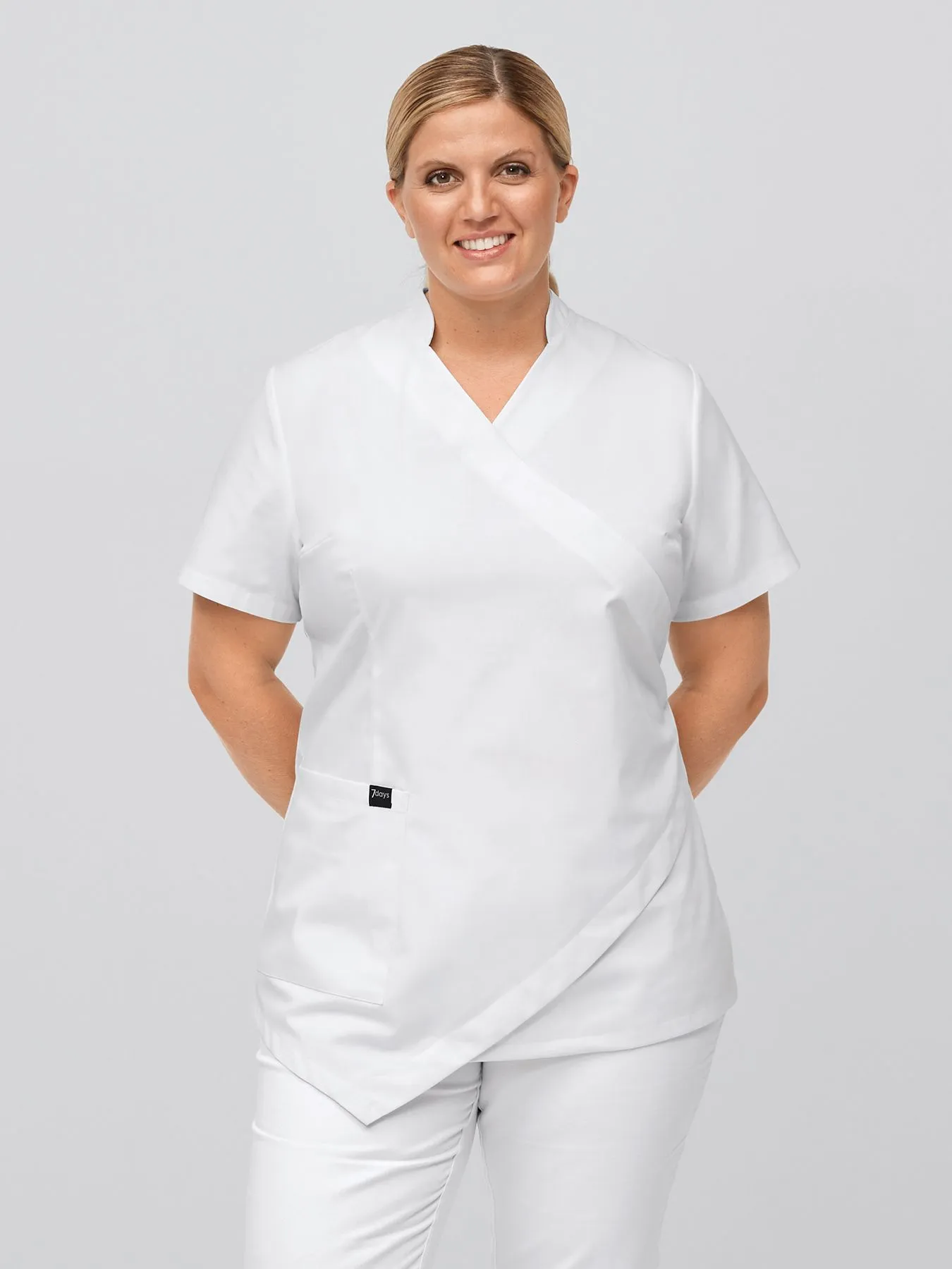 Blouse médicale à enfiler asymétrique