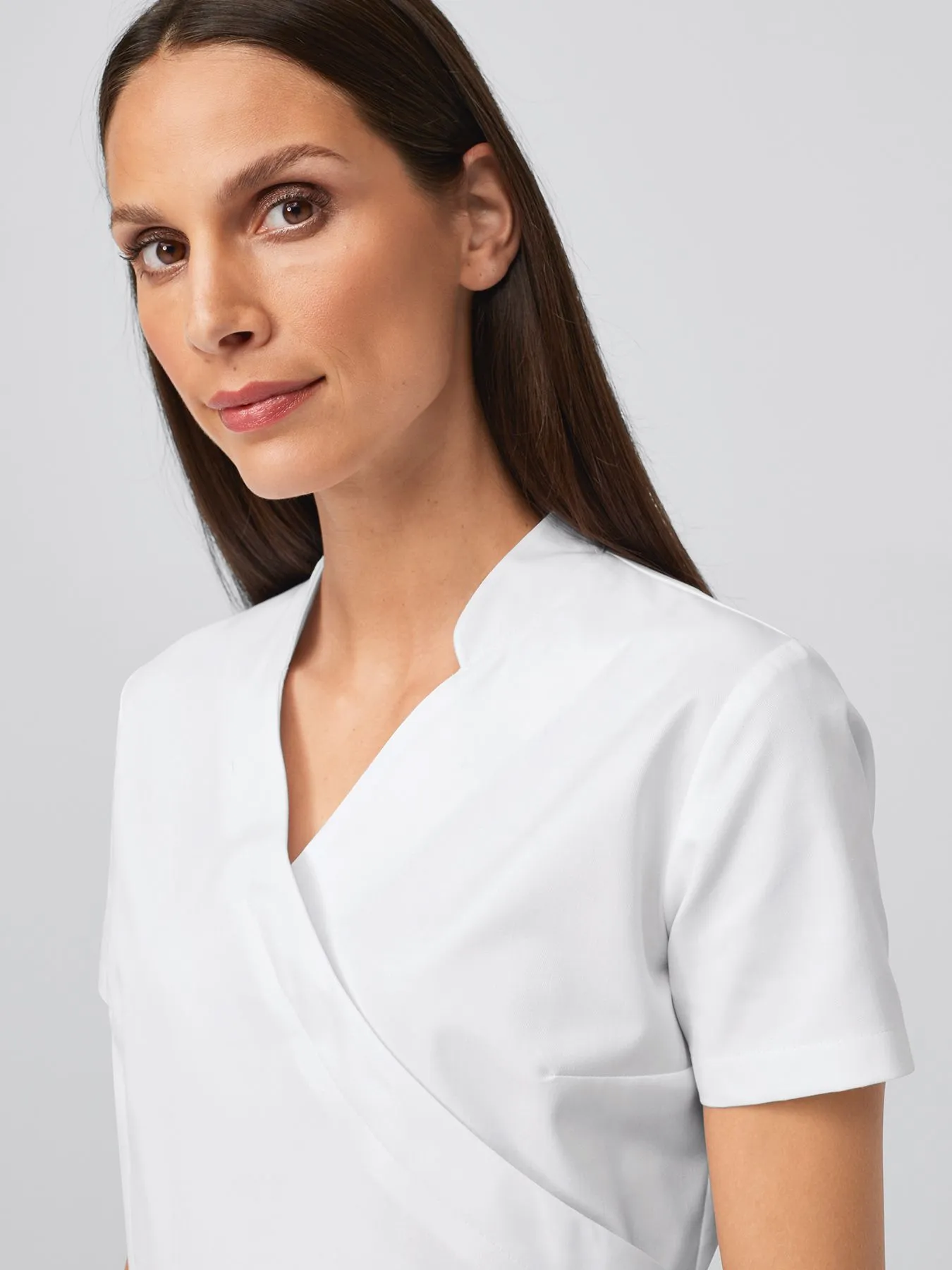 Blouse médicale à enfiler asymétrique