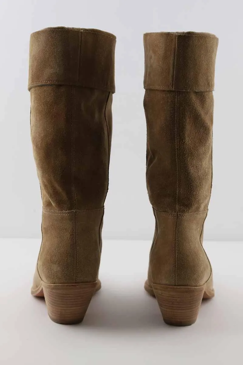 Bottes en cuir Bash marron. Matière principale cuir. Taille 38.