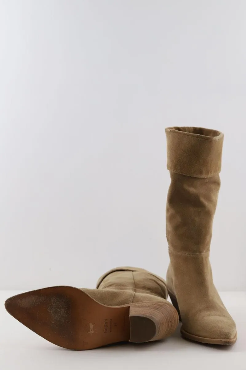 Bottes en cuir Bash marron. Matière principale cuir. Taille 38.