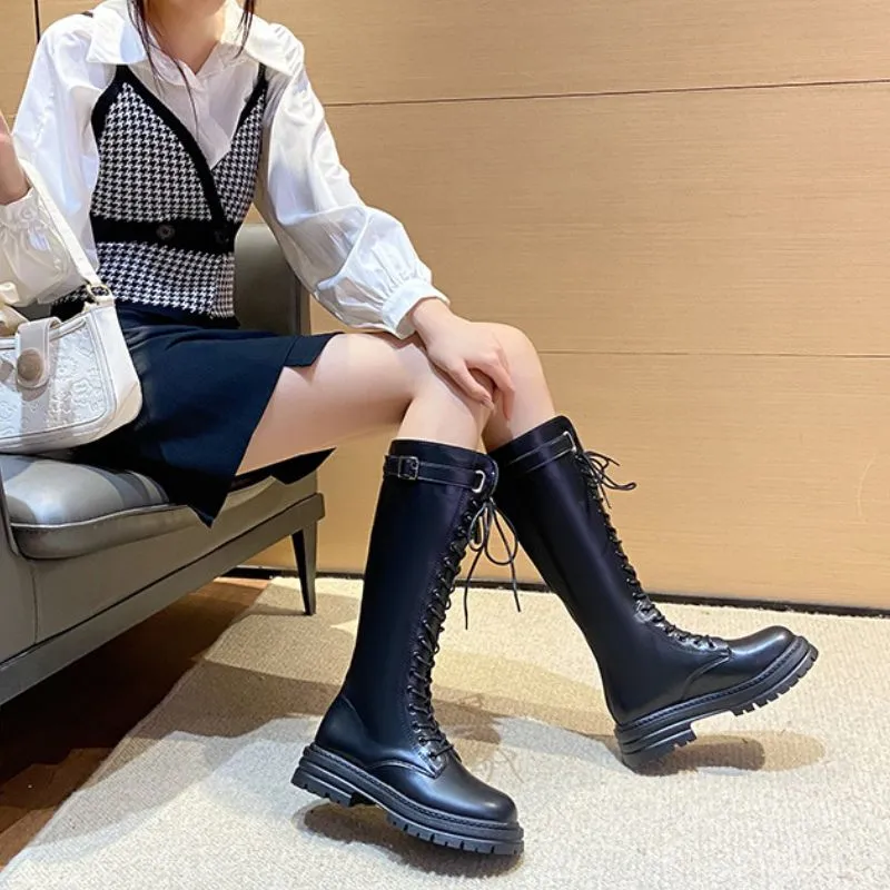 Bottes Steampunk Femme en PU