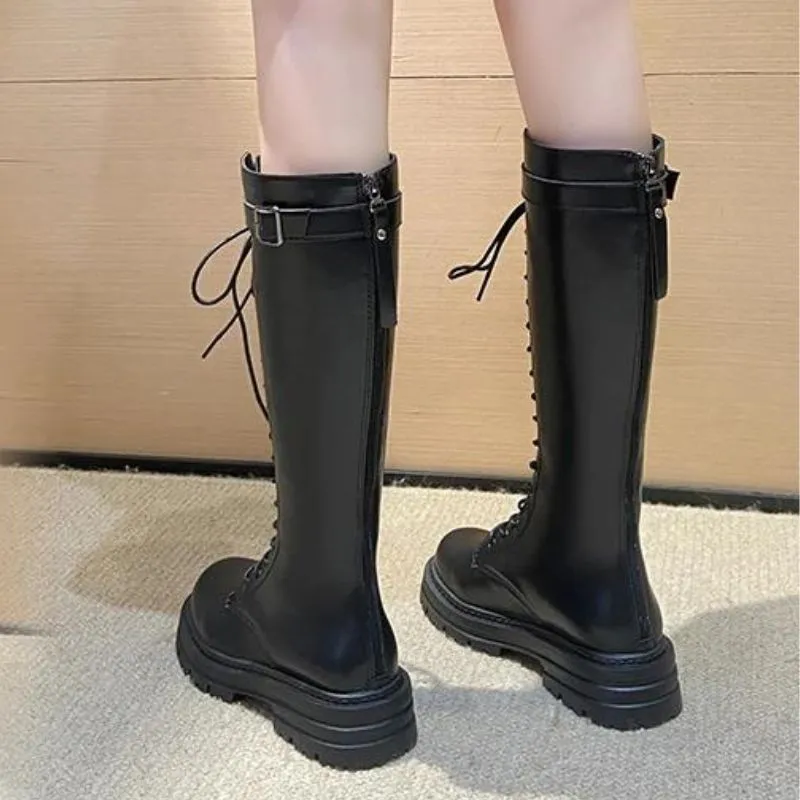 Bottes Steampunk Femme en PU