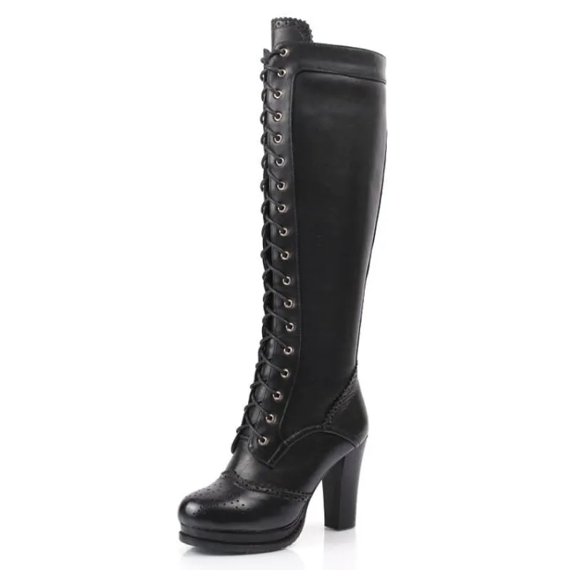 Bottes Victoriennes en Cuir & Simili