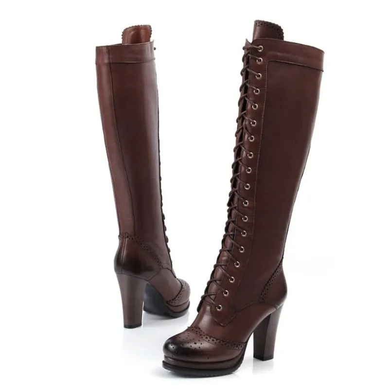 Bottes Victoriennes en Cuir & Simili