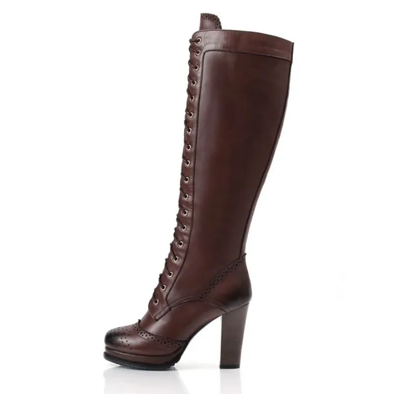 Bottes Victoriennes en Cuir & Simili