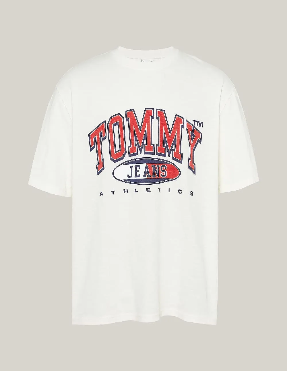 Camiseta Tommy Jeans Oversize con Logo Blanca Hombre