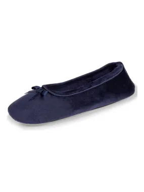 Chaussons ballerines Femme Marine Petit Nœud - Bleu marine