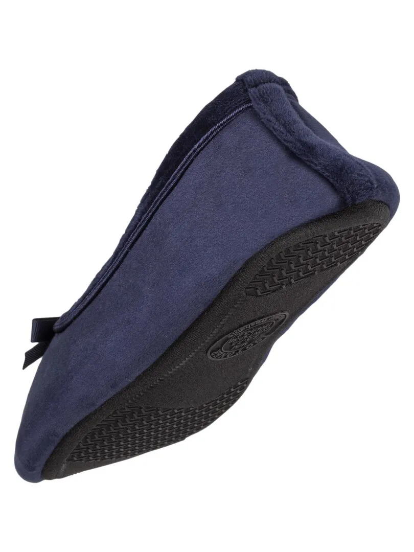 Chaussons ballerines Femme Marine Petit Nœud - Bleu marine