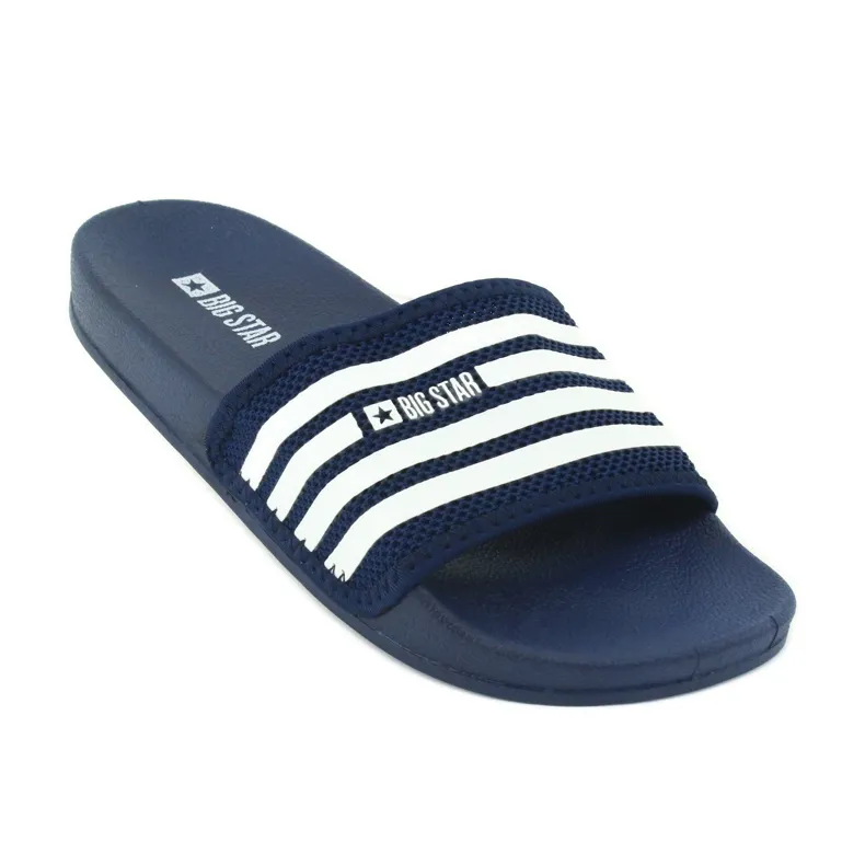 Chaussons profilés bleu marine Big Star blanche