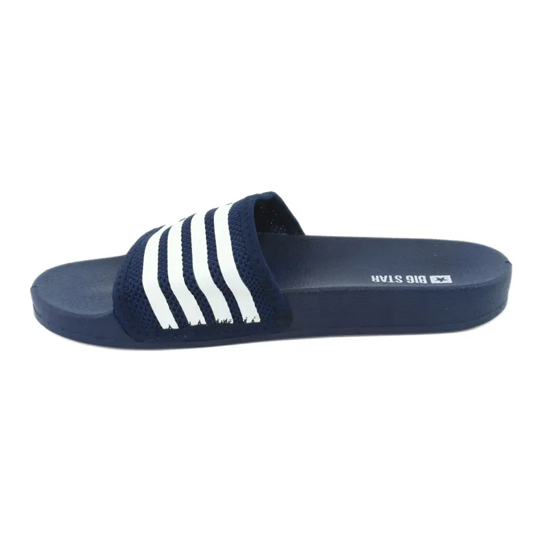 Chaussons profilés bleu marine Big Star blanche