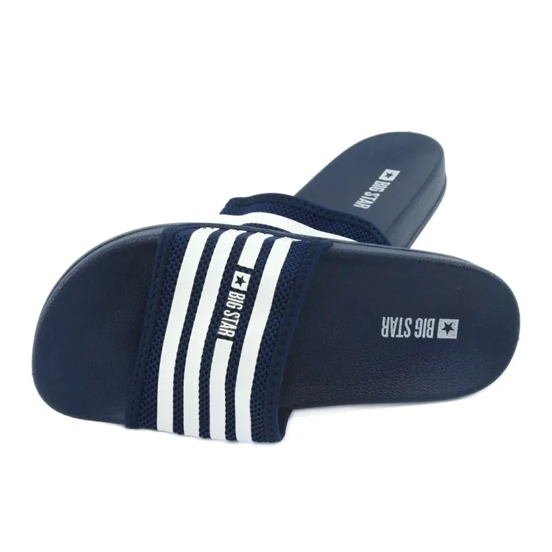 Chaussons profilés bleu marine Big Star blanche