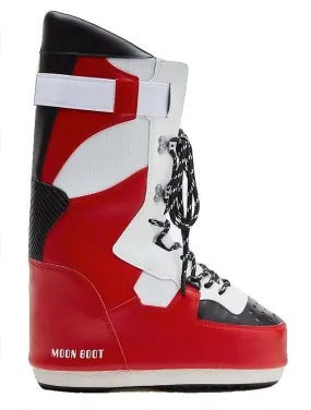 chaussures Tecnica Moon Boot Icon Sneaker Hi - White/Red/Black