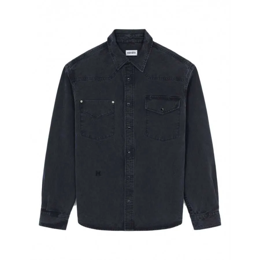 Chemise casual en denim Noir - Kenzo pour Homme à Toulouse