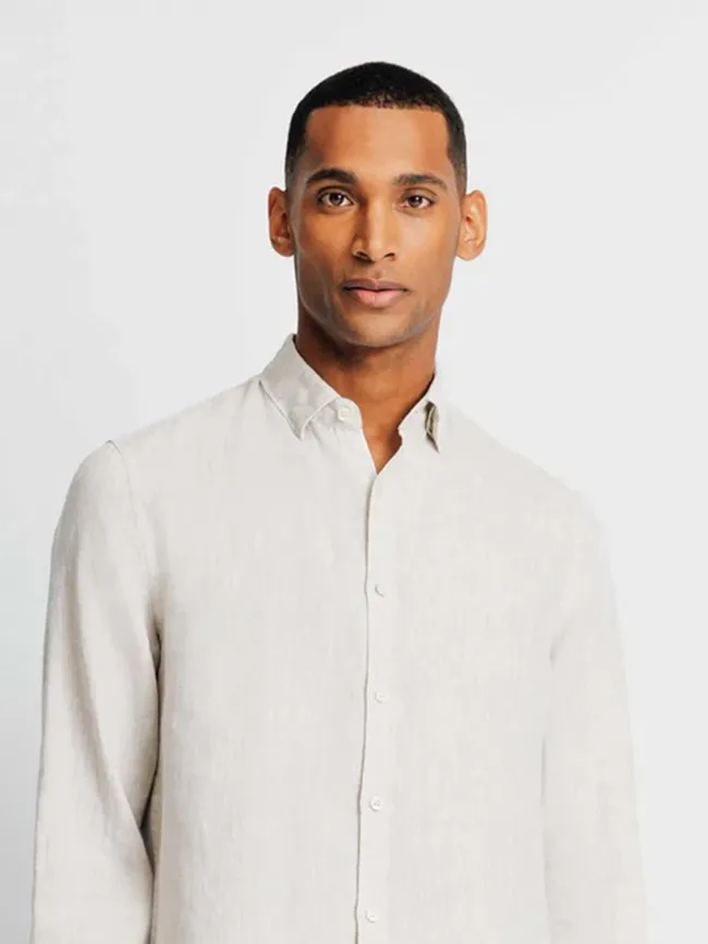 Chemise en lin kisseo beige homme - Izac | wimod