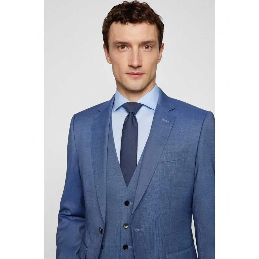 Chemise en popeline de coton bleu - Boss pour hommes à Toulouse