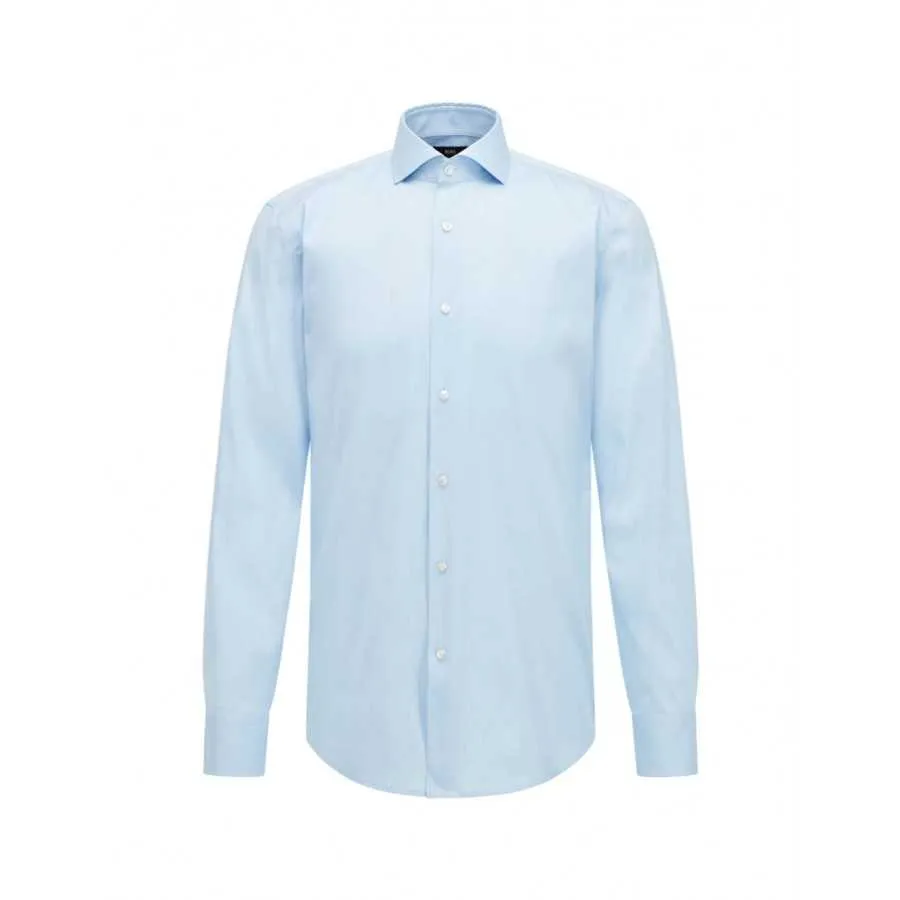 Chemise en popeline de coton bleu - Boss pour hommes à Toulouse