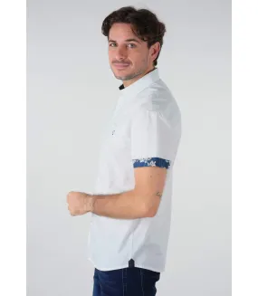 Chemise manches courtes avec détail fleuri MAJORQUE