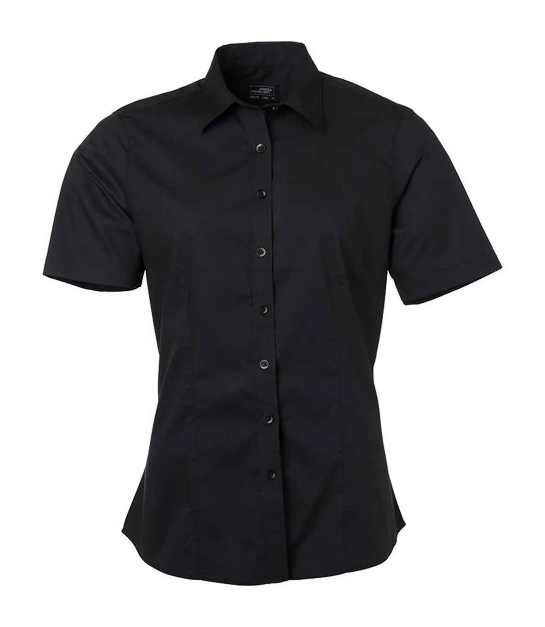 chemise popeline manches courtes - JN679 - femme - noir