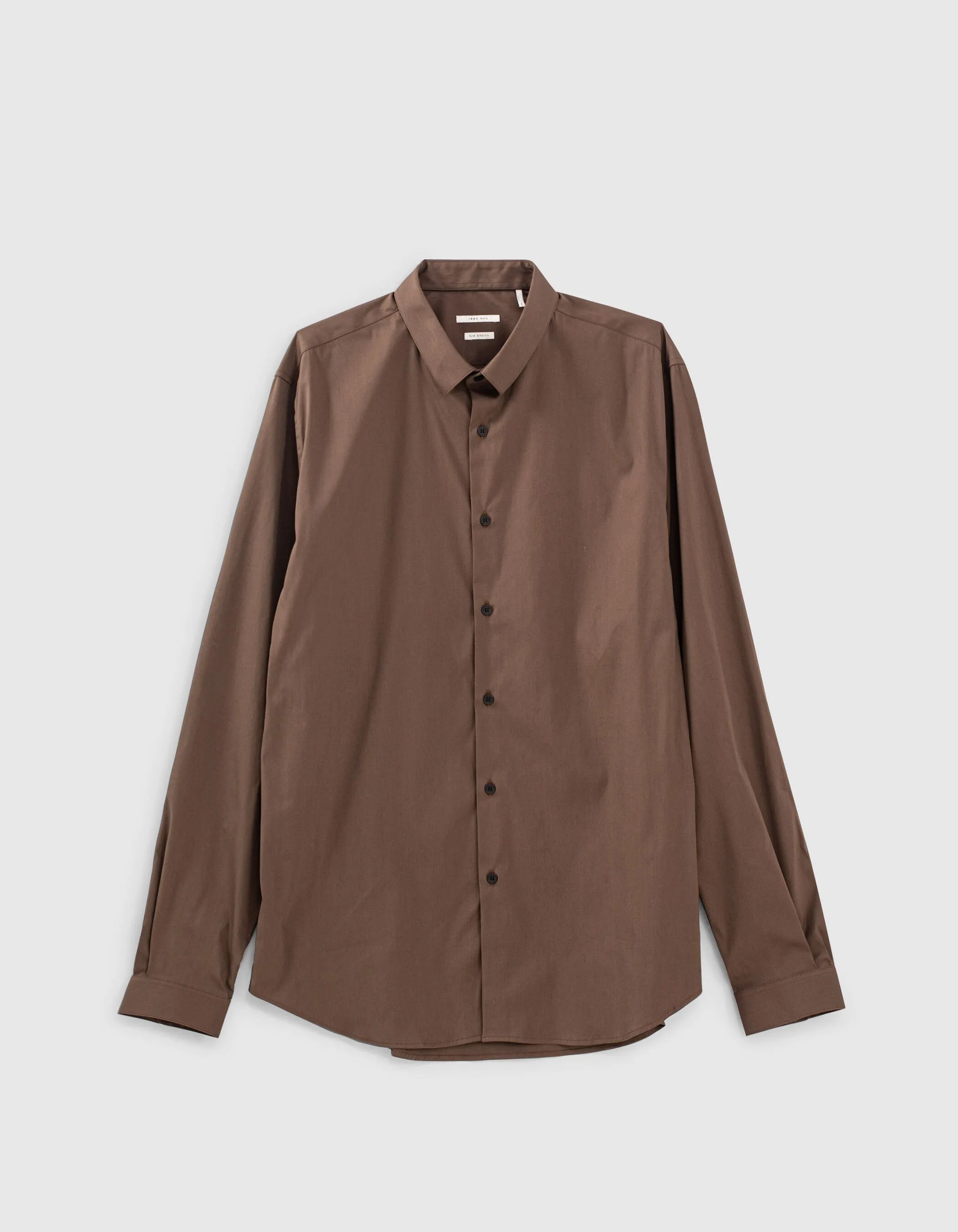 Chemise SLIM STRETCH marron glacé Homme