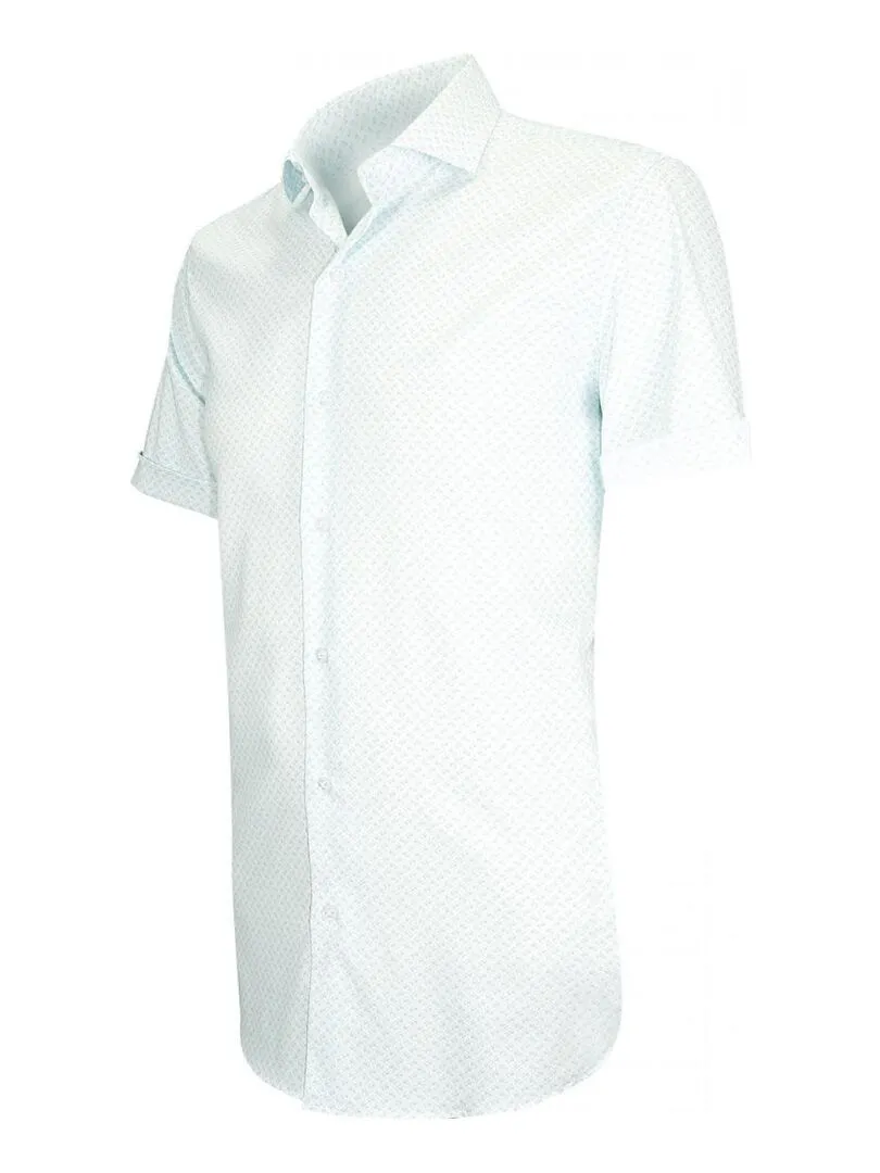 Chemise stretch ALBINONI - Bleu turquoise