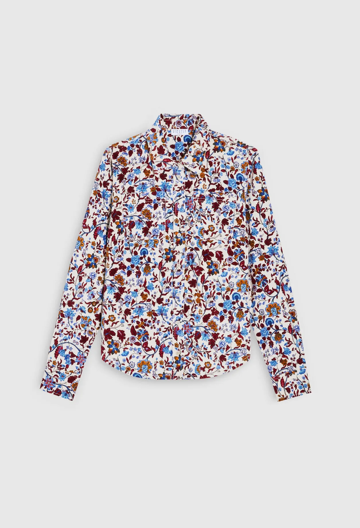 Chemise velours imprimé fleuri | Claudie FR