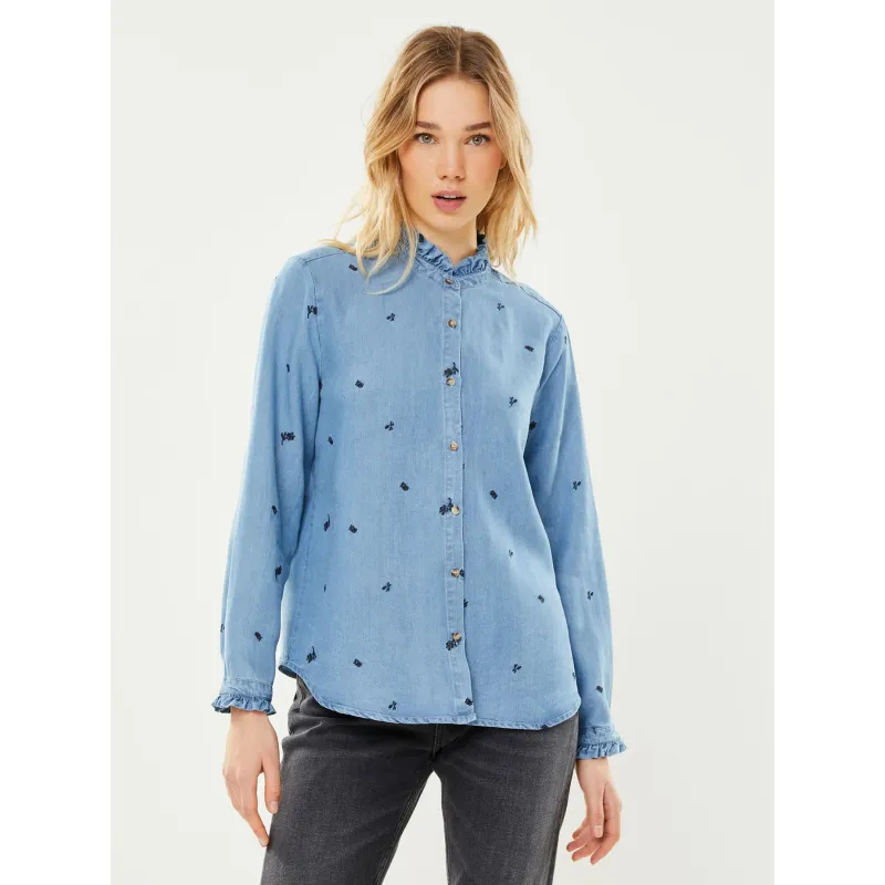 Chemisier ditsy daisy noir femme - Tommy Jeans | wimod