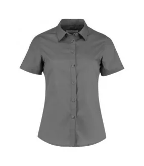 Chemisier poplin femme gris foncé Kustom Kit