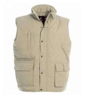 Doudoune anorak homme sans manches - Bodywarmer JU880 - beige