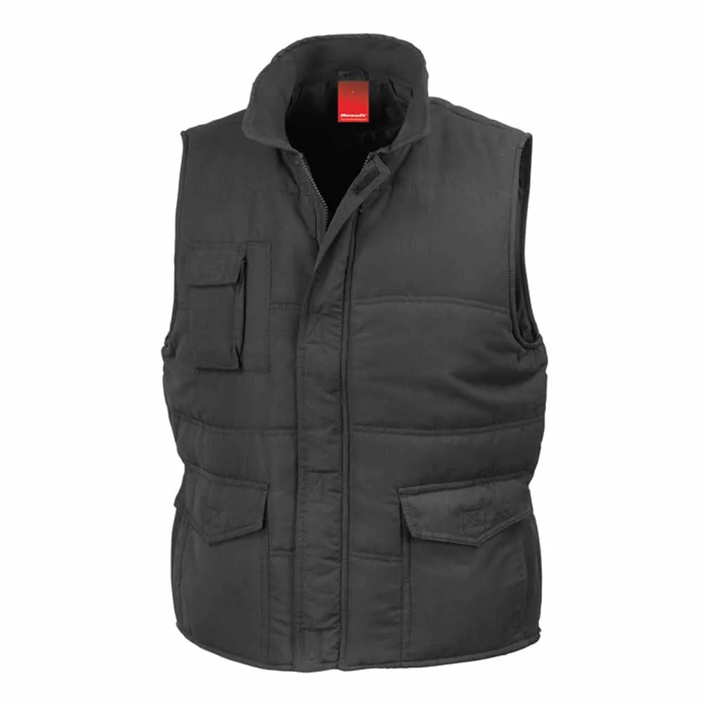 Doudoune anorak homme sans manches - Bodywarmer R094X - noir 